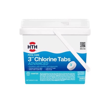 Hth HTH Pool Care 3" Tablet Chlorinating Chemicals 8 lb 42053